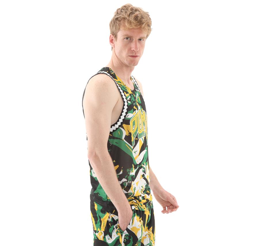 Puma Rival Rage Aop Mesh Tank Erkek T-Shirt Siyah Puma Rival Rage Aop Mesh Tank Erkek T-Shirt Siyah