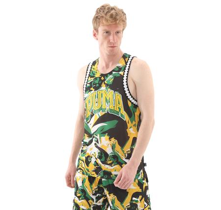 Puma Rival Rage Aop Mesh Tank Erkek T-Shirt Siyah