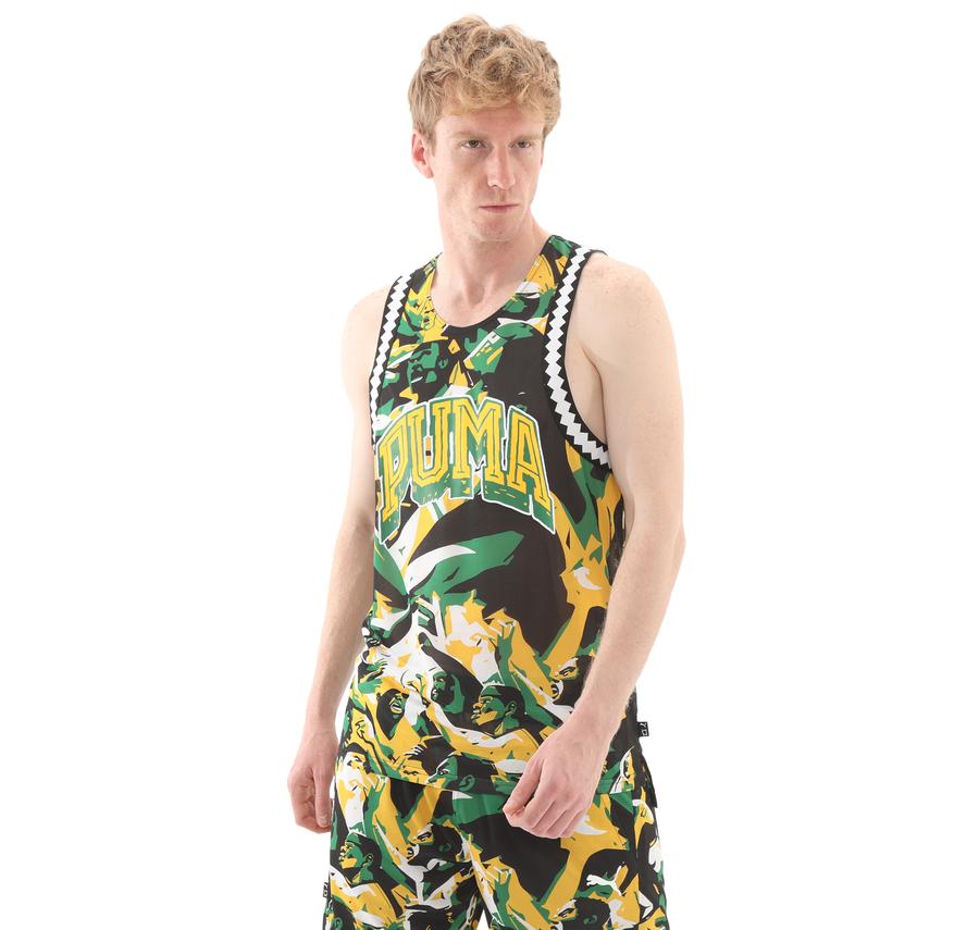 Puma Rival Rage Aop Mesh Tank Erkek T-Shirt Siyah Puma Rival Rage Aop Mesh Tank Erkek T-Shirt Siyah