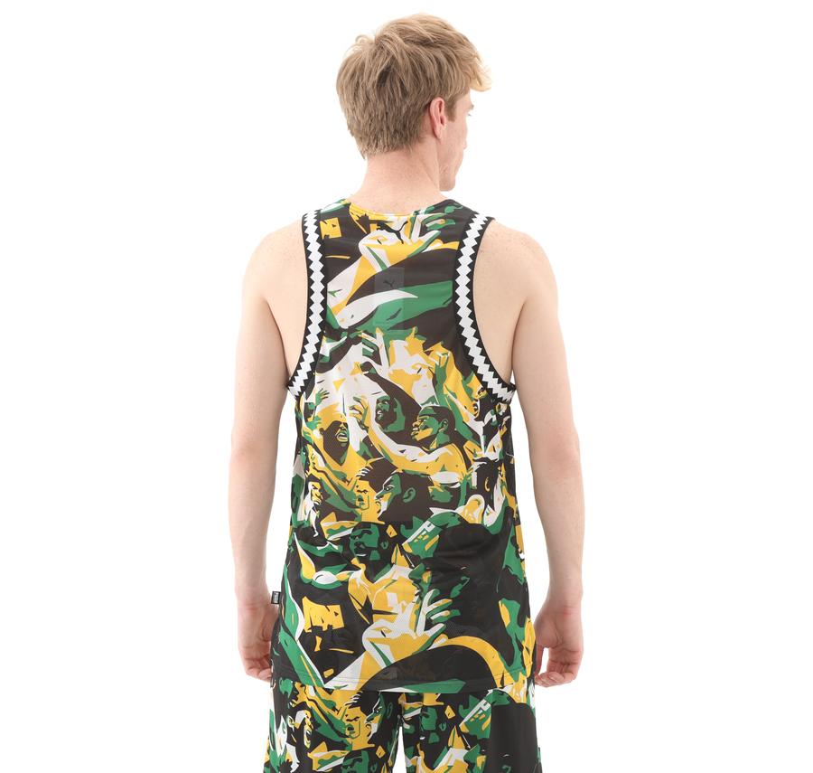 Puma Rival Rage Aop Mesh Tank Erkek T-Shirt Siyah Puma Rival Rage Aop Mesh Tank Erkek T-Shirt Siyah