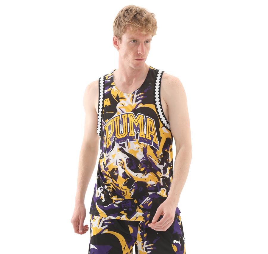 Puma Rival Rage Aop Mesh Tank Erkek T-Shirt Siyah Puma Rival Rage Aop Mesh Tank Erkek T-Shirt Siyah