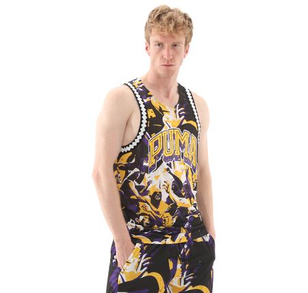 Puma Rival Rage Aop Mesh Tank Erkek T-Shirt Siyah