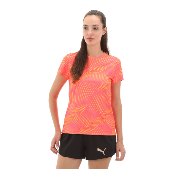 Puma Run Favorıte Aop Tee W Kadın T-Shirt Turuncu Puma Run Favorıte Aop Tee W Kadın T-Shirt Turuncu