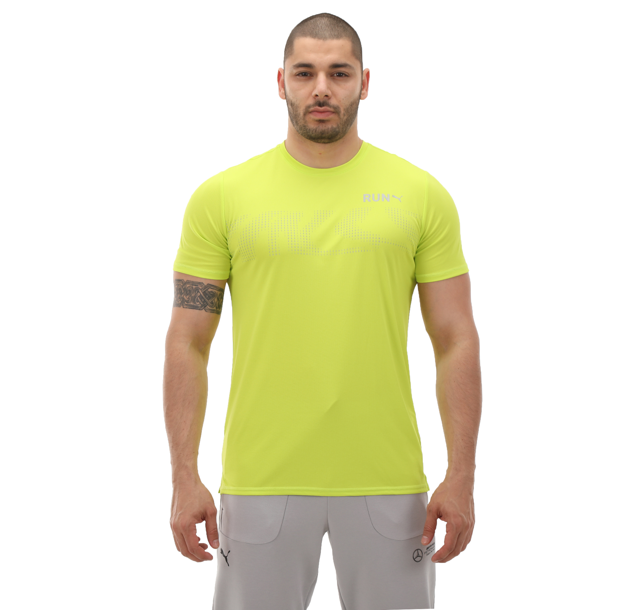 Мужская футболка Puma Run Favorite Ss Graphic Tee Sari для бега