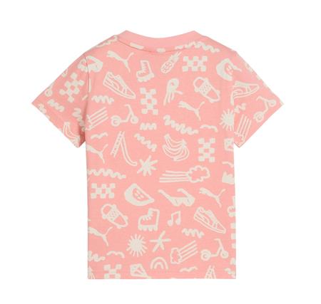 Puma Sandy Adventures Aop Tee Çocuk T-Shirt Pembe