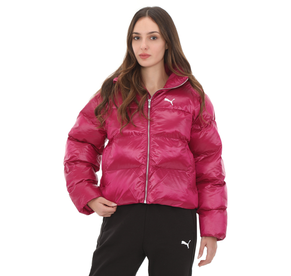 Puma Shiny Puffer Jacket Kadın Mont Pembe Puma Shiny Puffer Jacket Kadın Mont Pembe