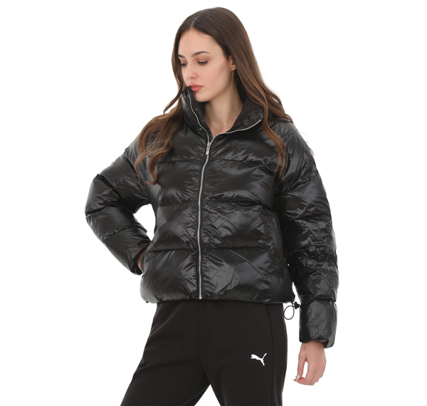 Puma Shiny Puffer Jacket Kadın Mont Siyah Puma Shiny Puffer Jacket Kadın Mont Siyah