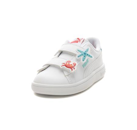 Puma Smash 3.0 Badges V Inf Bebek Spor Ayakkabı Beyaz