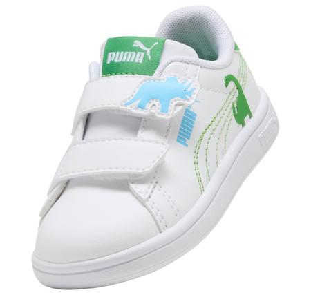 Puma Smash 3.0 Dino V Inf Bebek Spor Ayakkabı Beyaz