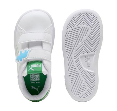 Puma Smash 3.0 Dino V Inf Bebek Spor Ayakkabı Beyaz