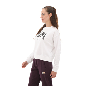 Puma Squad Crew Tr Kadın Sweatshirt Beyaz