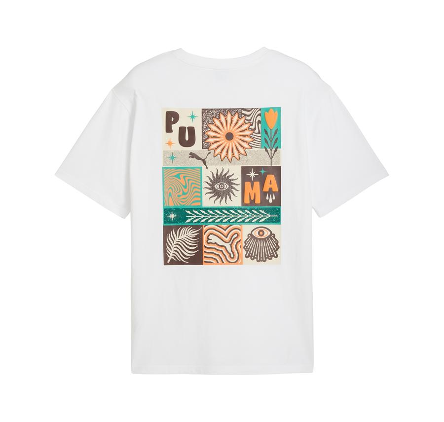 Puma Sunset Drıve Relaxed Tee Erkek T-Shirt Beyaz Puma Sunset Drıve Relaxed Tee Erkek T-Shirt Beyaz