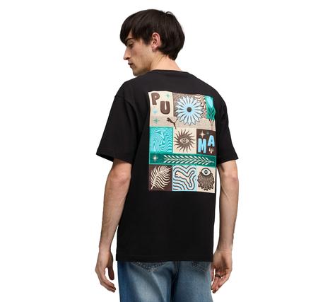 Puma Sunset Drıve Relaxed Tee Erkek T-Shirt Siyah