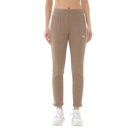 Puma T7 Always On Slim Trackpants Kadın Eşofman Altı Sütlü Kahve