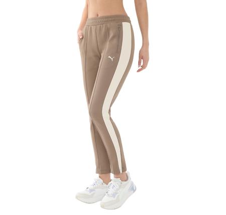 Puma T7 Always On Slim Trackpants Kadın Eşofman Altı Sütlü Kahve