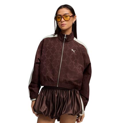 Puma T7 Jacquarded Woven Jacket Kadın Ceket Kahve