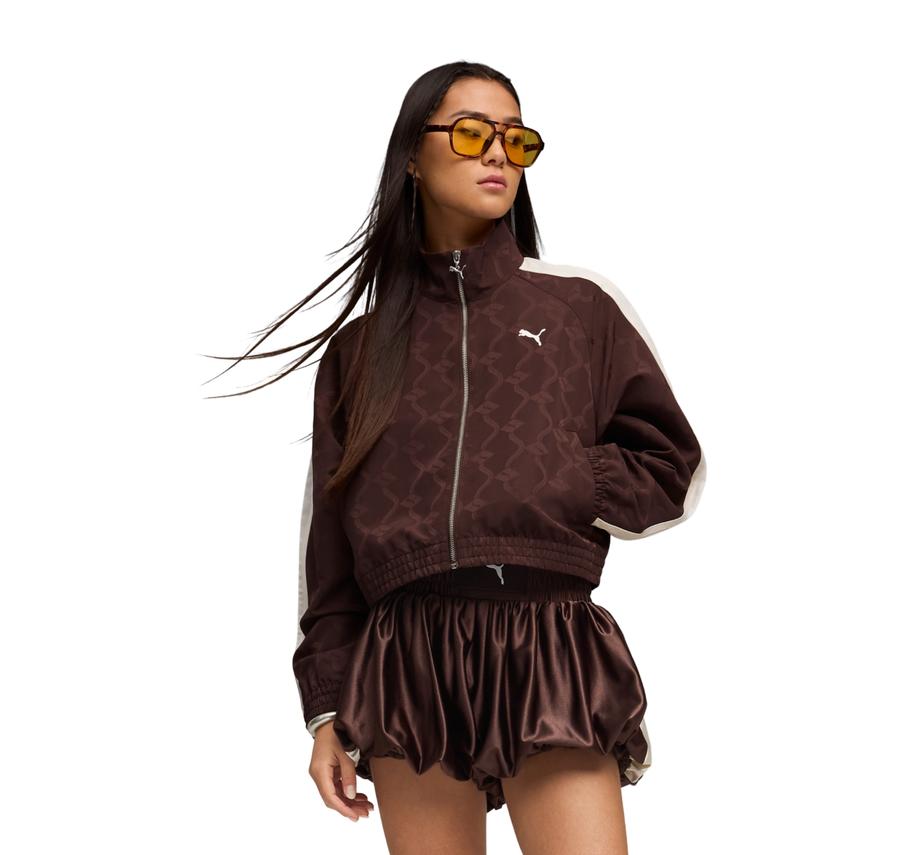 Puma T7 Jacquarded Woven Jacket Kadın Ceket Kahve Puma T7 Jacquarded Woven Jacket Kadın Ceket Kahve