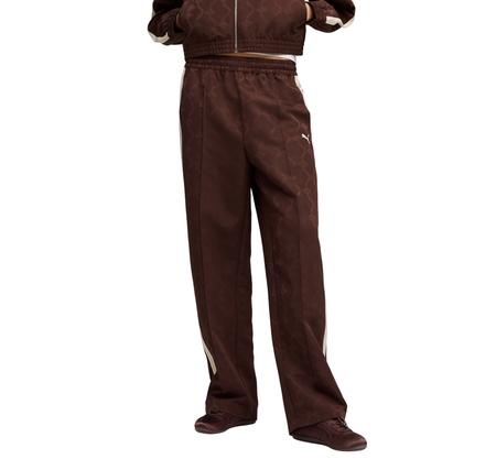 Puma T7 Jacquarded Woven Pants Op Kadın Eşofman Altı Kahve