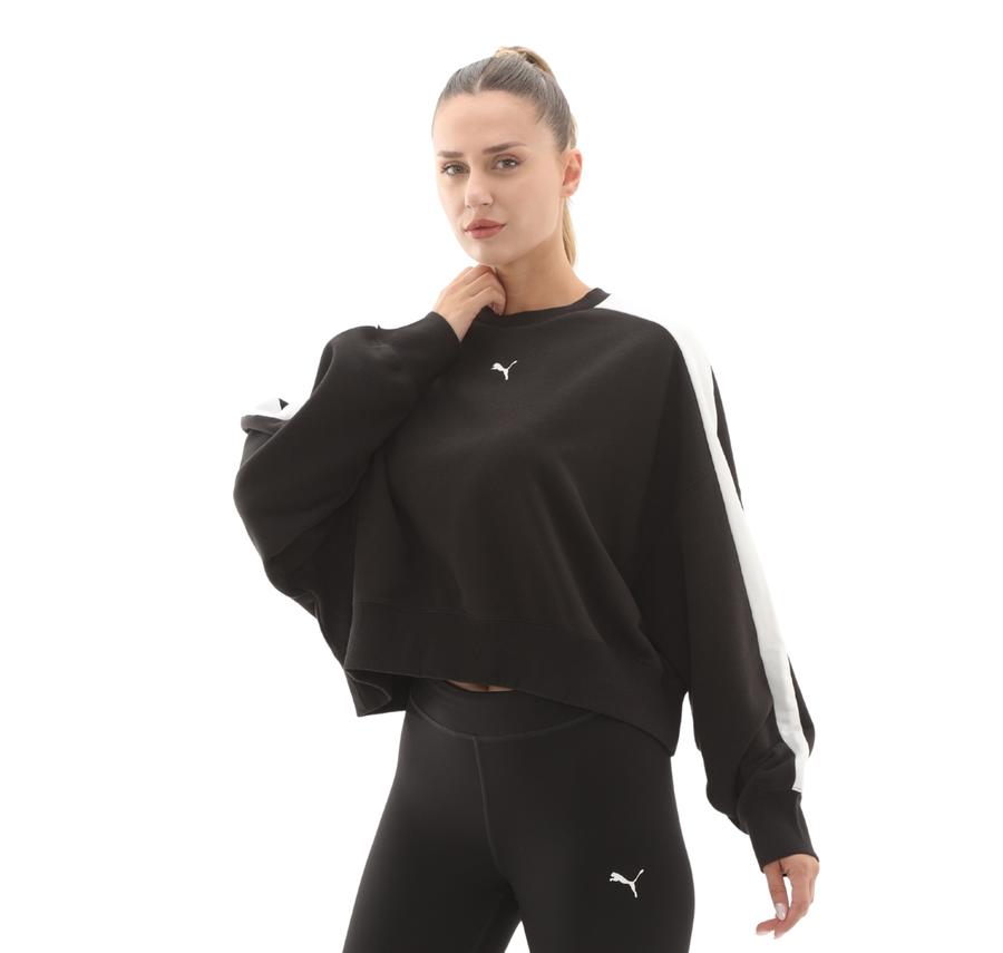 Puma T7 Over-Oversized Crew Kadın Ceket Siyah Puma T7 Over-Oversized Crew Kadın Ceket Siyah