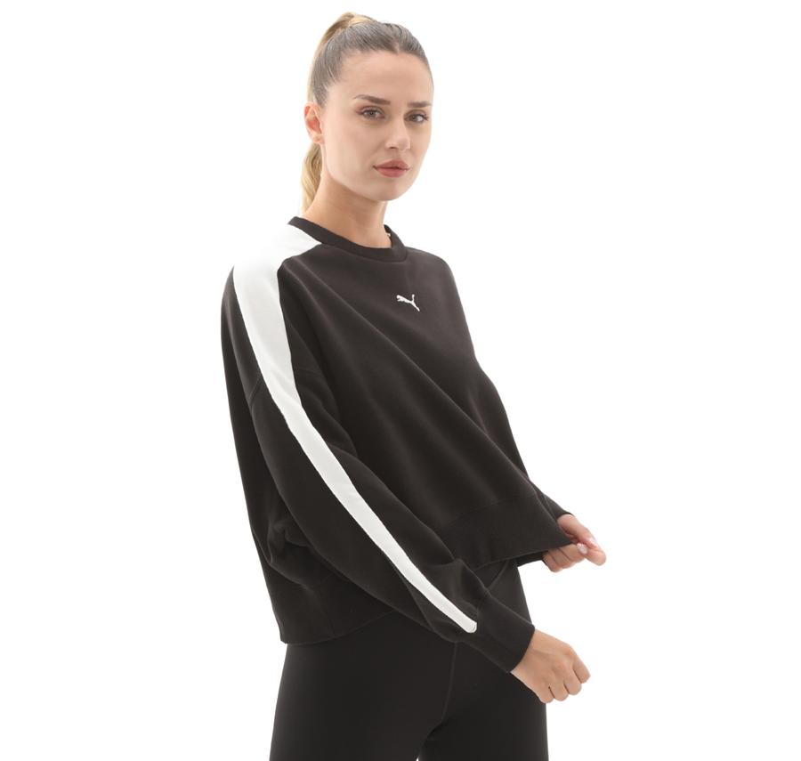 Puma T7 Over-Oversized Crew Kadın Sweatshirt Siyah Puma T7 Over-Oversized Crew Kadın Sweatshirt Siyah