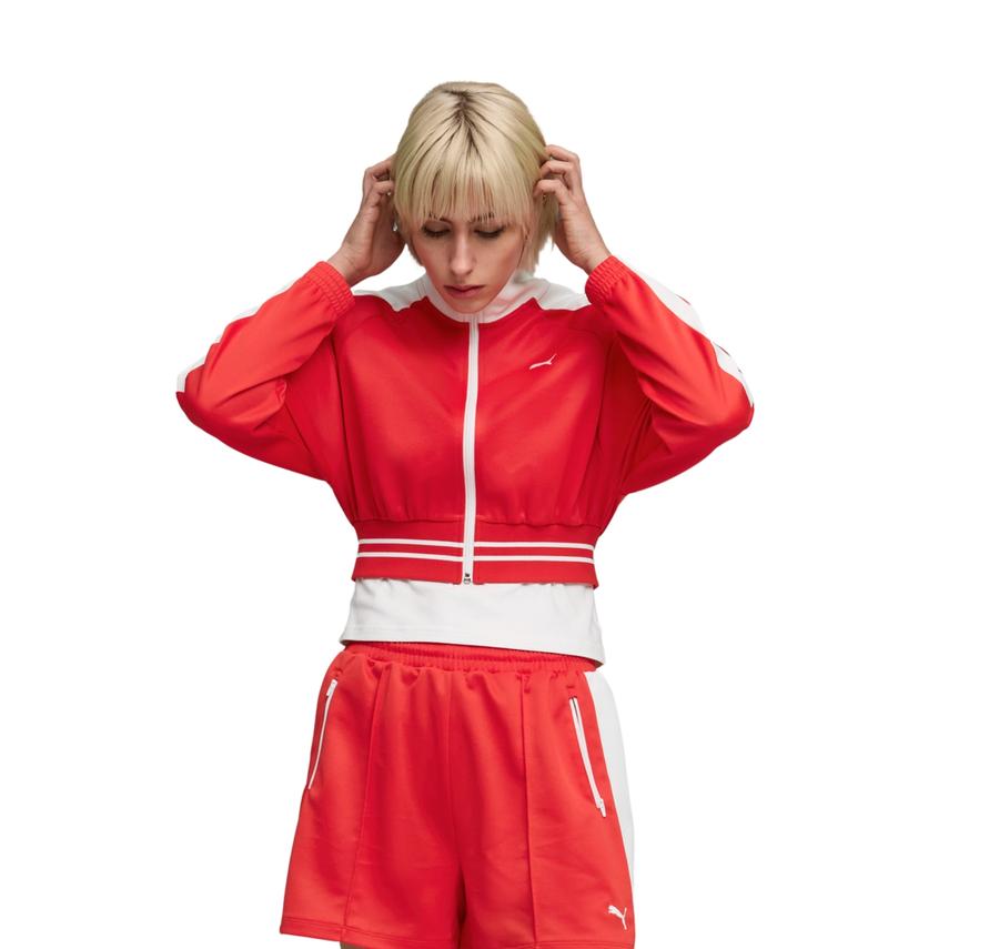 Puma T7 Pique Cropped Jacket Kadın Puma T7 Pique Cropped Jacket Kadın