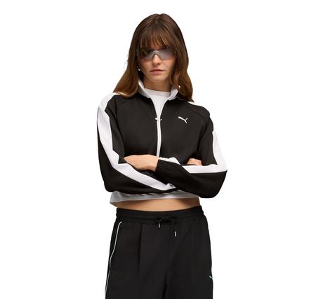 Puma T7 Pique Cropped Jacket Kadın Ceket Siyah