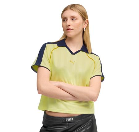 Puma T7 Relaxed Football Jersey Kadın T-Shirt Sarı