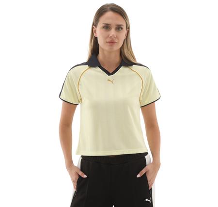 Puma T7 Relaxed Football Jersey Kadın T-Shirt Sarı Puma T7 Relaxed Football Jersey Kadın T-Shirt Sarı