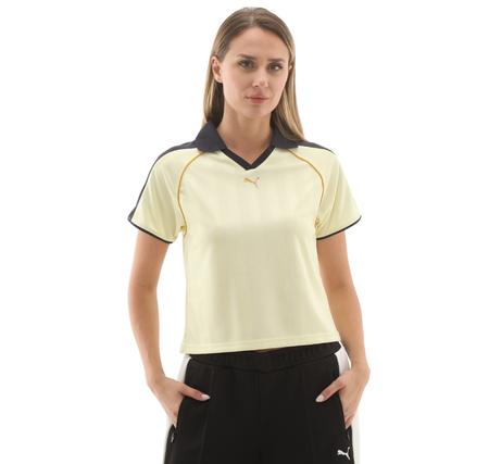Puma T7 Relaxed Football Jersey Kadın T-Shirt Sarı Puma T7 Relaxed Football Jersey Kadın T-Shirt Sarı