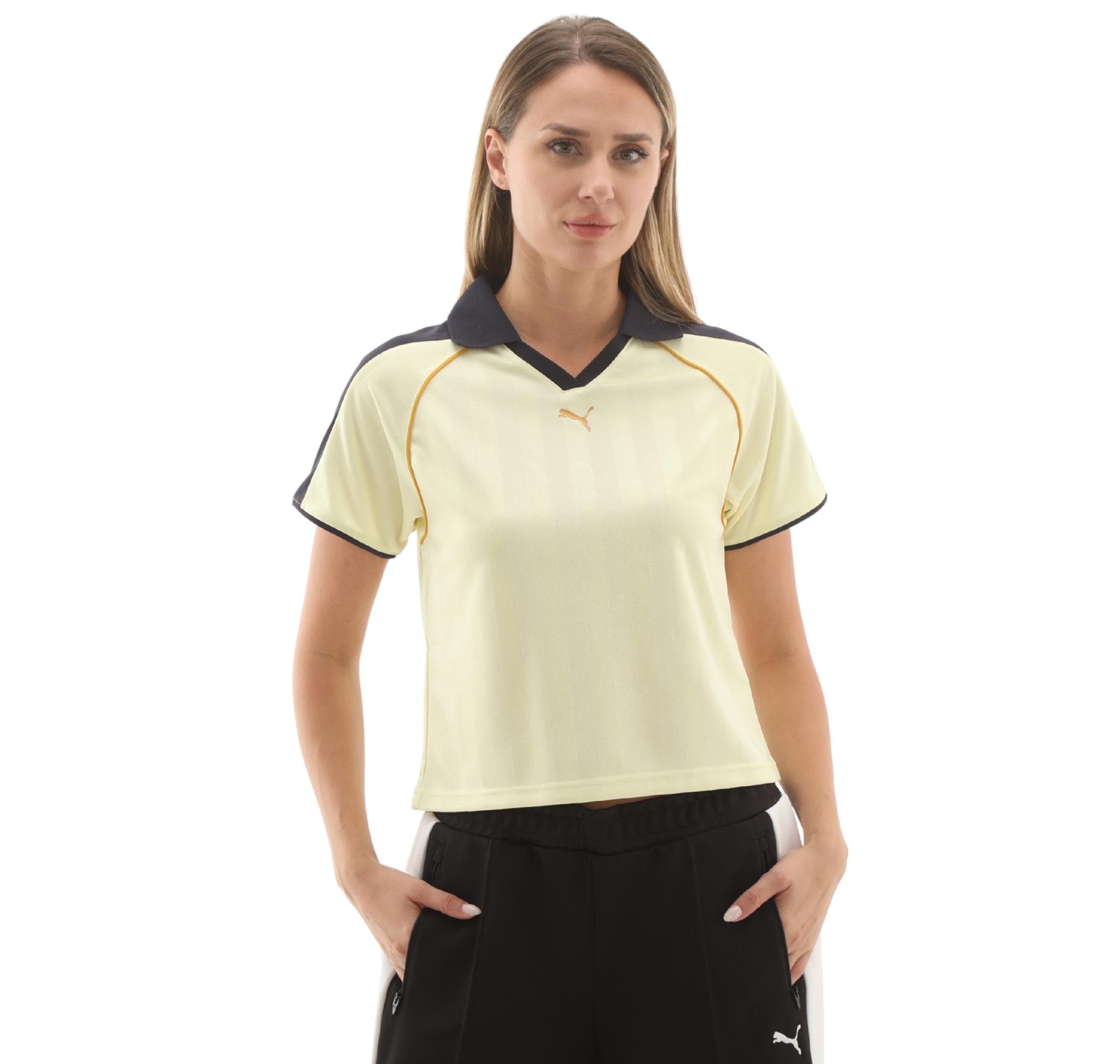 Женская футболка Puma T7 Relaxed Football Jersey Sari для футбола