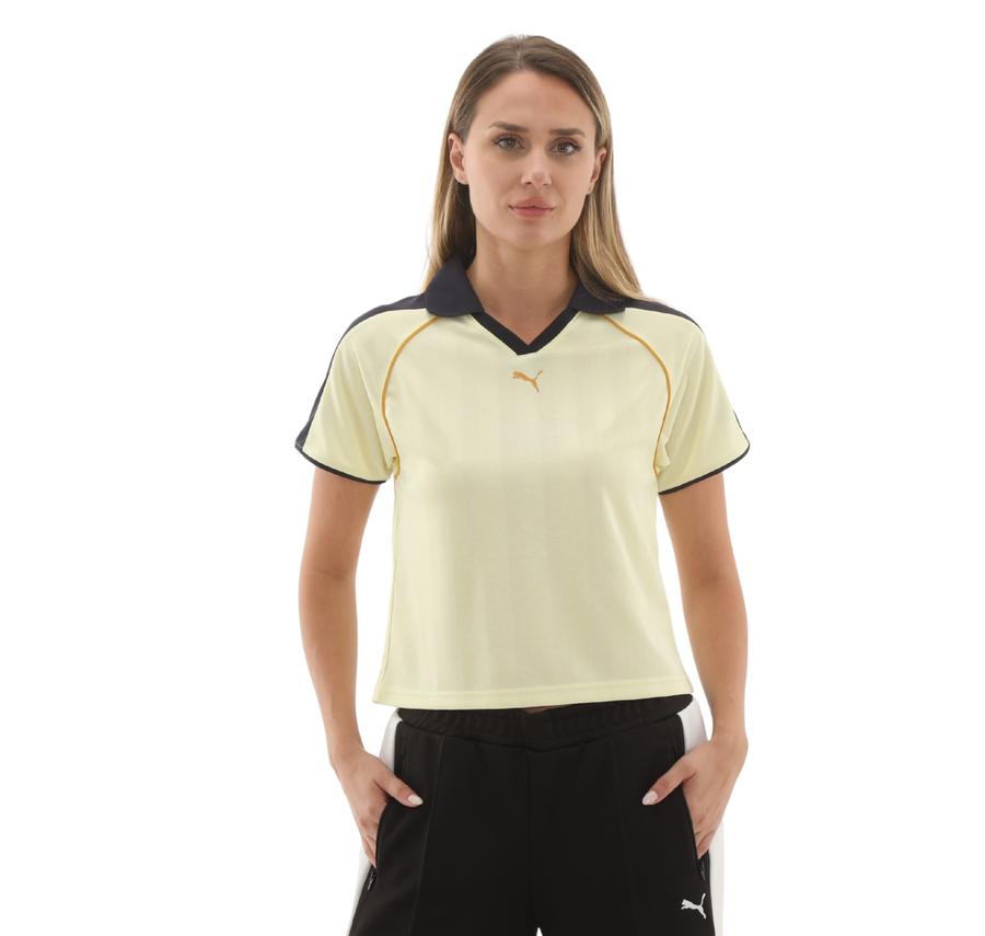 Puma T7 Relaxed Football Jersey Kadın T-Shirt Sarı Puma T7 Relaxed Football Jersey Kadın T-Shirt Sarı