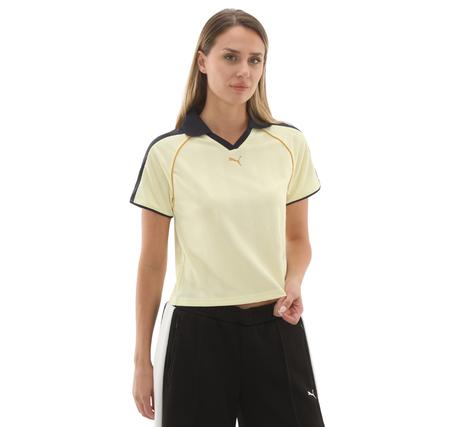 Puma T7 Relaxed Football Jersey Kadın T-Shirt Sarı
