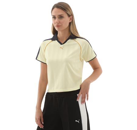 Puma T7 Relaxed Football Jersey Kadın T-Shirt Sarı