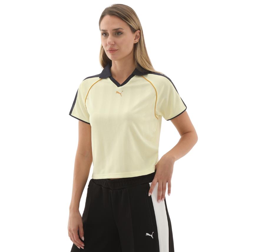 Puma T7 Relaxed Football Jersey Kadın T-Shirt Sarı Puma T7 Relaxed Football Jersey Kadın T-Shirt Sarı