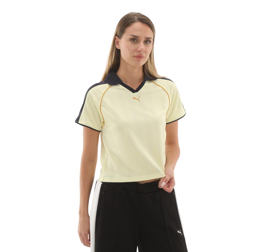 Puma T7 Relaxed Football Jersey Kadın T-Shirt Sarı Puma T7 Relaxed Football Jersey Kadın T-Shirt Sarı