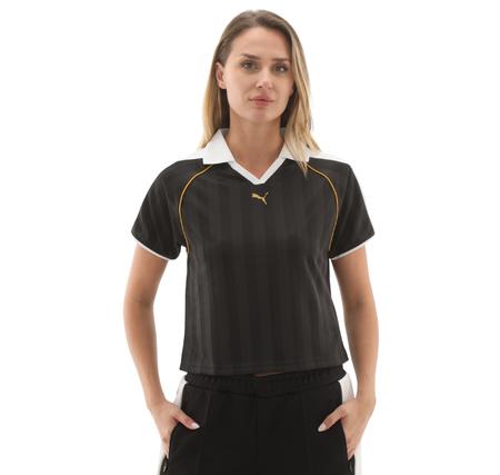 Puma T7 Relaxed Football Jersey Kadın T-Shirt Siyah Puma T7 Relaxed Football Jersey Kadın T-Shirt Siyah