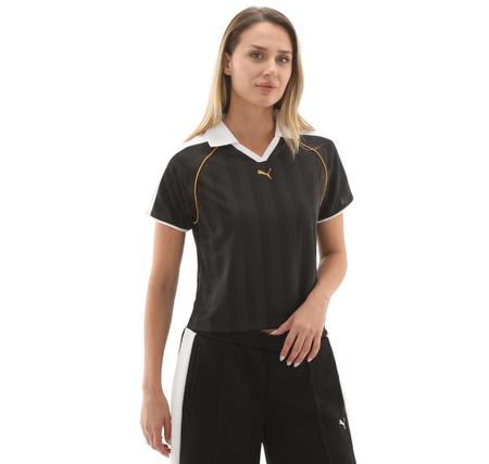 Puma T7 Relaxed Football Jersey Kadın T-Shirt Siyah