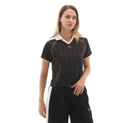 Puma T7 Relaxed Football Jersey Kadın T-Shirt Siyah Puma T7 Relaxed Football Jersey Kadın T-Shirt Siyah