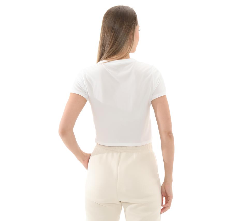 Puma Tad Essentıal W Baby Tee Kadın T-Shirt Beyaz Puma Tad Essentıal W Baby Tee Kadın T-Shirt Beyaz