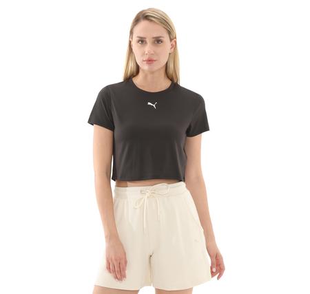 Puma Tad Essentıal W Baby Tee Kadın T-Shirt Siyah