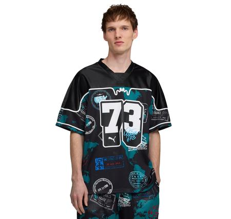 Puma The Atw Dylan Aop Jersey Erkek T-Shirt Siyah