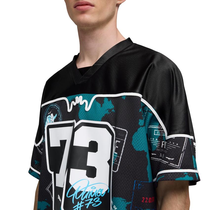 Puma The Atw Dylan Aop Jersey Erkek T-Shirt Siyah Puma The Atw Dylan Aop Jersey Erkek T-Shirt Siyah