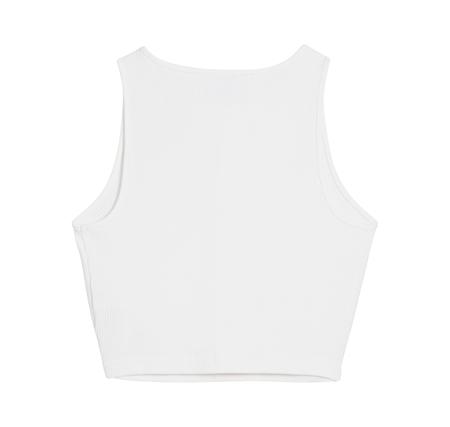 Puma Wardrobe Ess Ribbed Crop Top Kadın T-Shirt Beyaz