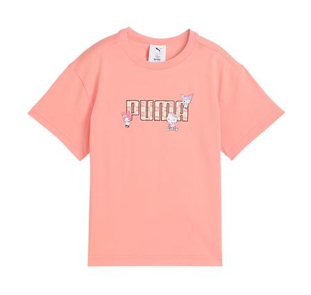 Puma X Hk & Fr Graphic Tee Çocuk T-Shirt Pembe