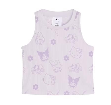 Puma X Hk&Fr Ribbed Tank Top Çocuk T-Shirt Mor