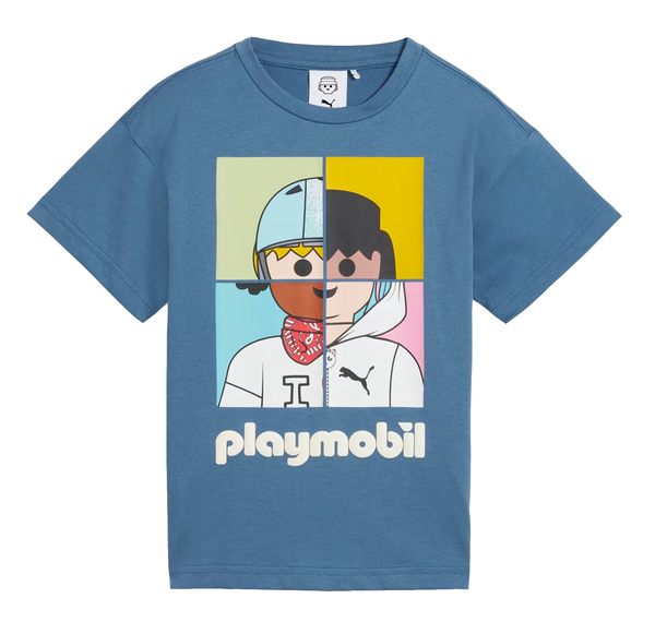 Puma X Playmobıl Graphic Tee Çocuk T-Shirt Mavi Puma X Playmobıl Graphic Tee Çocuk T-Shirt Mavi