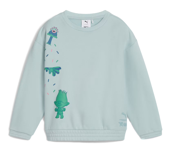 Puma X Trolls Graphic Crew Çocuk Sweatshirt Yeşil Puma X Trolls Graphic Crew Çocuk Sweatshirt Yeşil