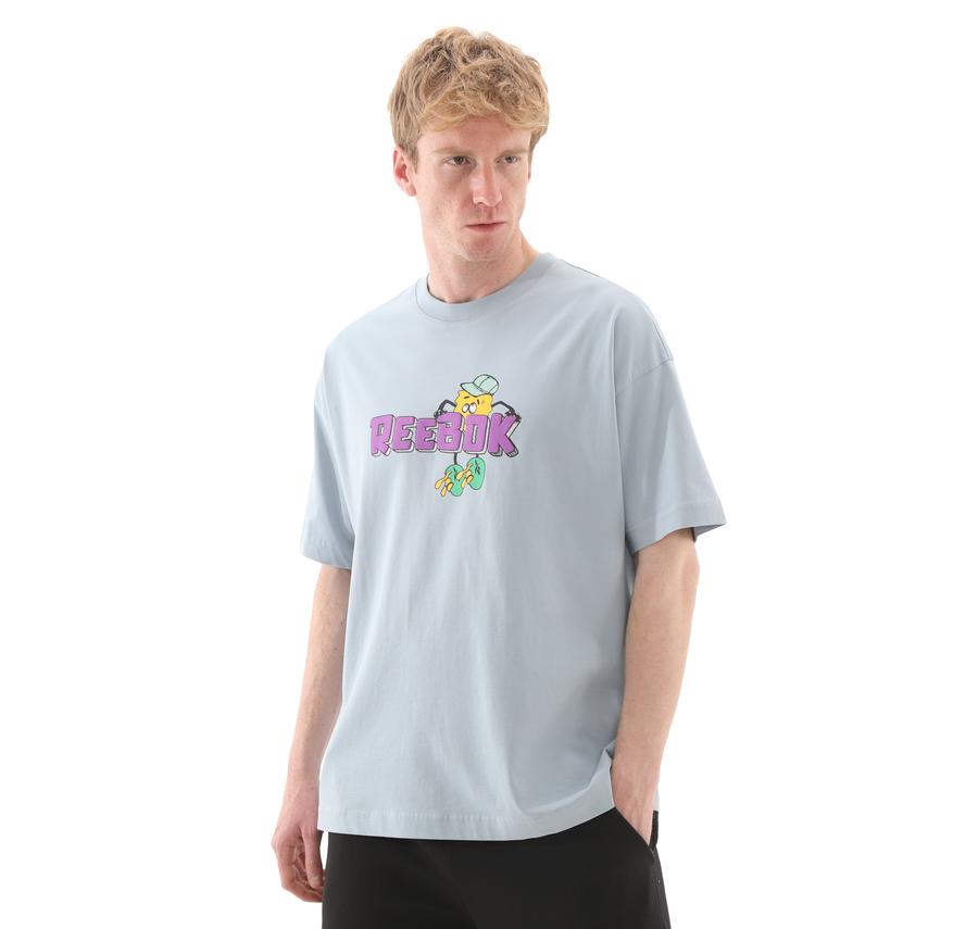 Reebok 5M Funny Tee Erkek T-Shirt Açık Mavi Reebok 5M Funny Tee Erkek T-Shirt Açık Mavi