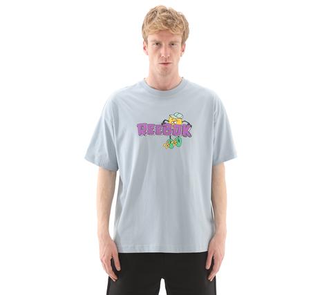 Reebok 5M Funny Tee Erkek T-Shirt Açık Mavi
