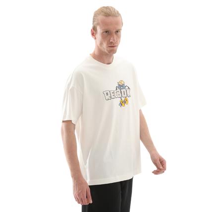 Reebok 5M Funny Tee Erkek T-Shirt Beyaz